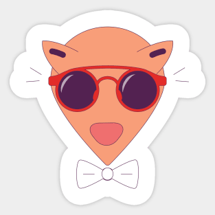 Sweet Cat Man Art Print Sticker